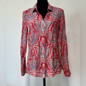 Jcrew Paisley bottom down slim fit. Size 8